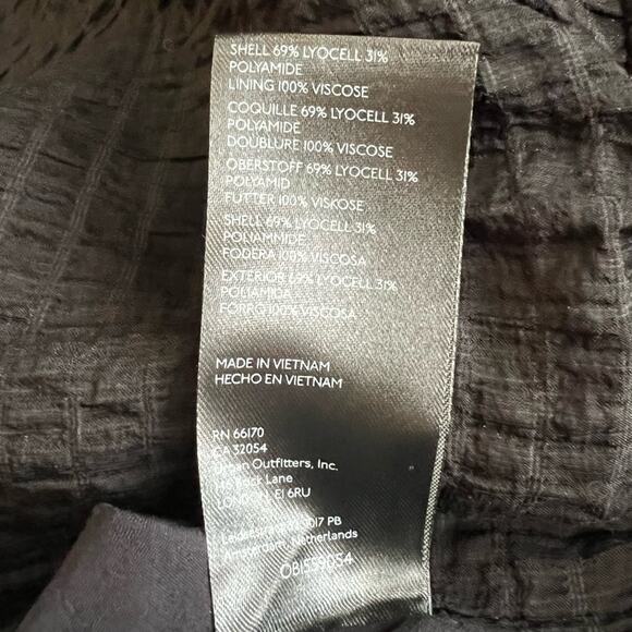 Anthropologie Women’s Tiered Puff Sleeve Square Neck Black Maxi Prairie Dress S - Picture 10 of 12